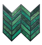 Emerald Green Chevron Tiles - Peel and Stick Backsplash